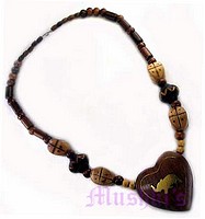 wooden necklace - click here for large view